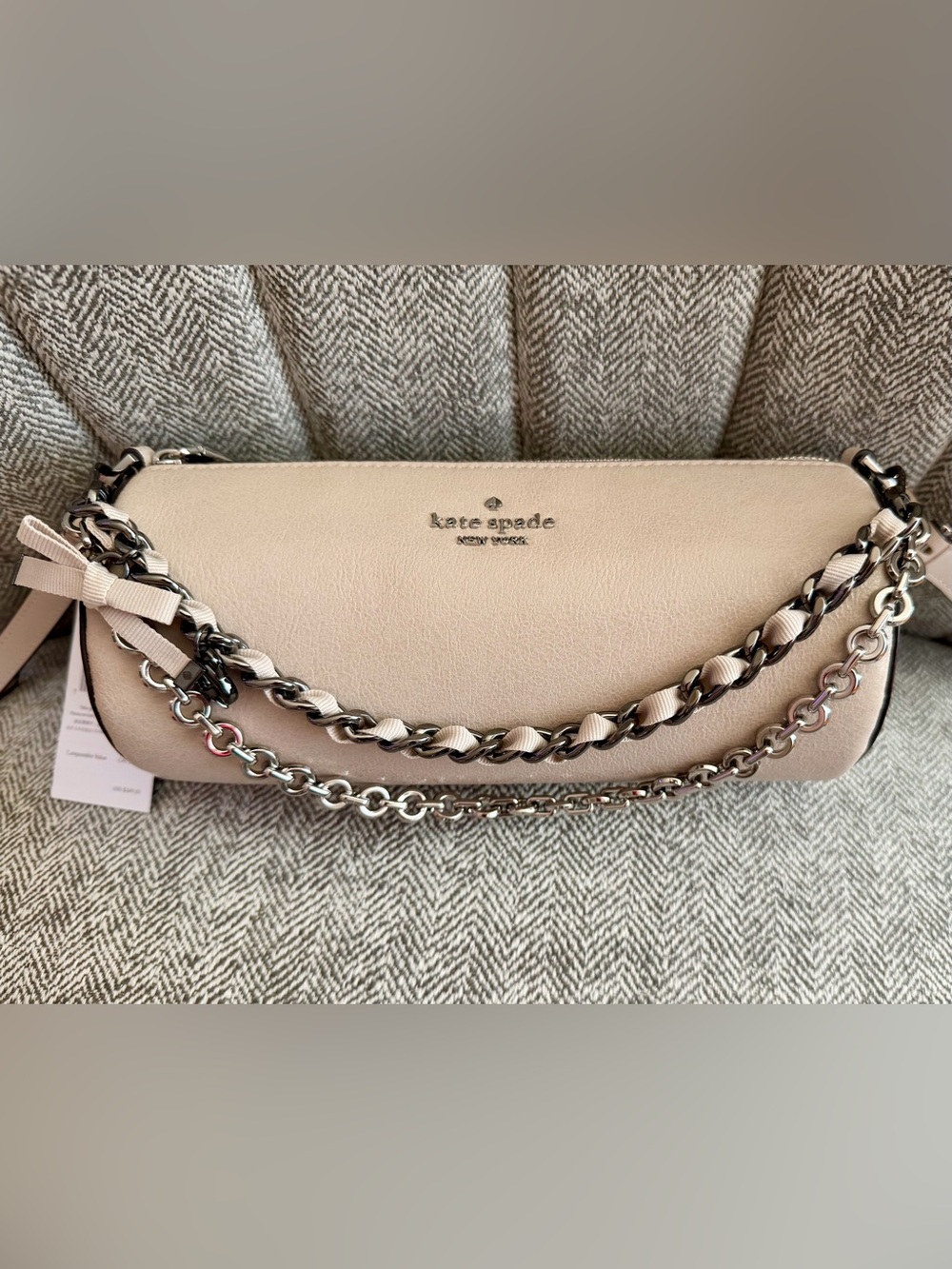 Kate Spade Roulette Glazed Leather Chain Crossbody Bag